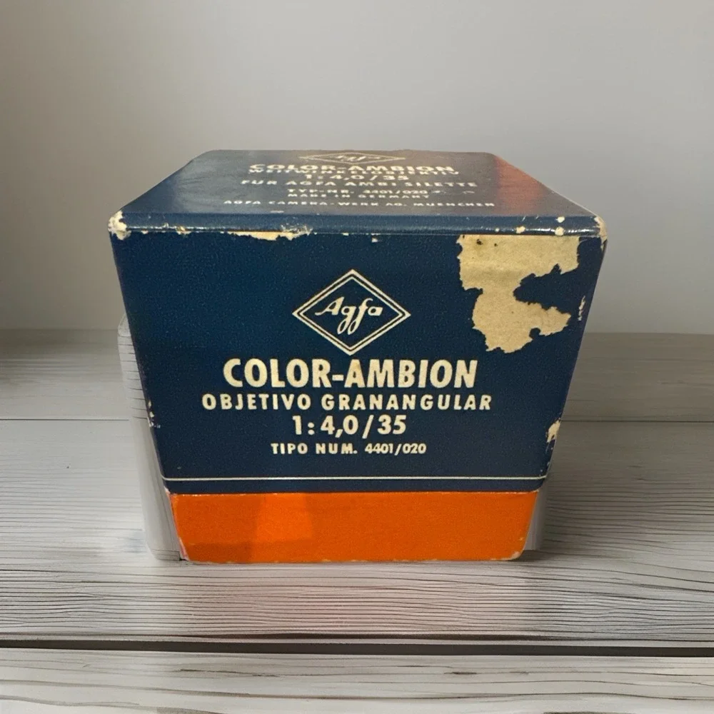 Empty Box for Agfa Color-Ambion 35mm f/4‎ Lens Ambi Silette Germany Vintage